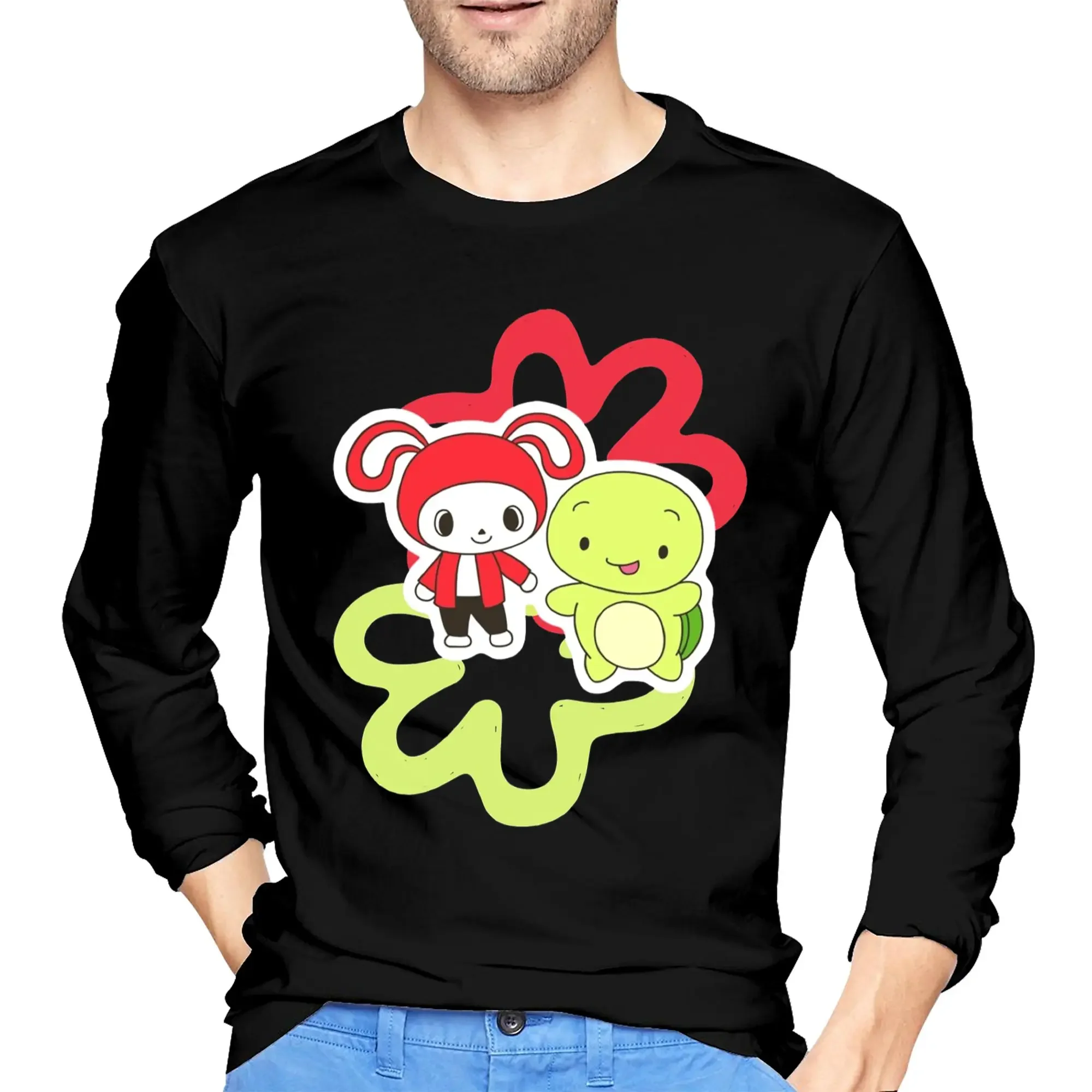 

Jj Mikey Maizen Men's Long Sleeved T-shirt Fashion Round Neck T shirts Spring and Autumn Men tops