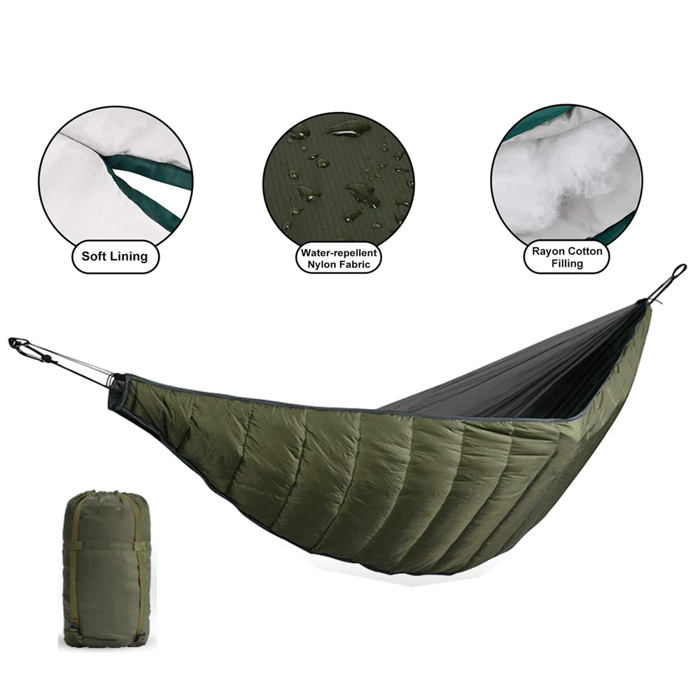 Portable Multifunctional Winter Windproof Warm Sleeping Bag Hammock Outdoor Camping Hammocks Swing Cotton Underquilt Warm Cover