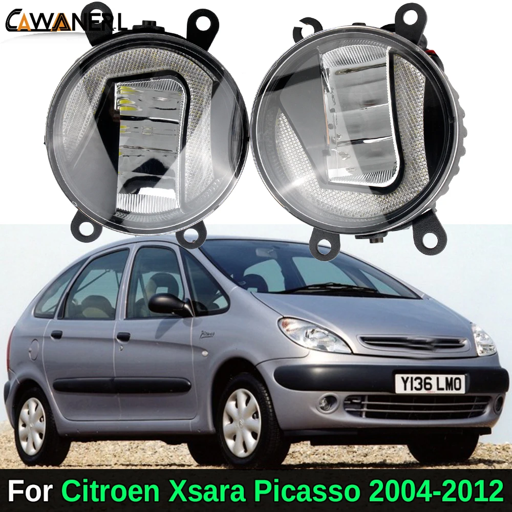 

30W Car LED Fog Light Assembly with Daytime Running Lamp DRL Function 2 Pieces For Citroen Xsara Picasso 2004-2012