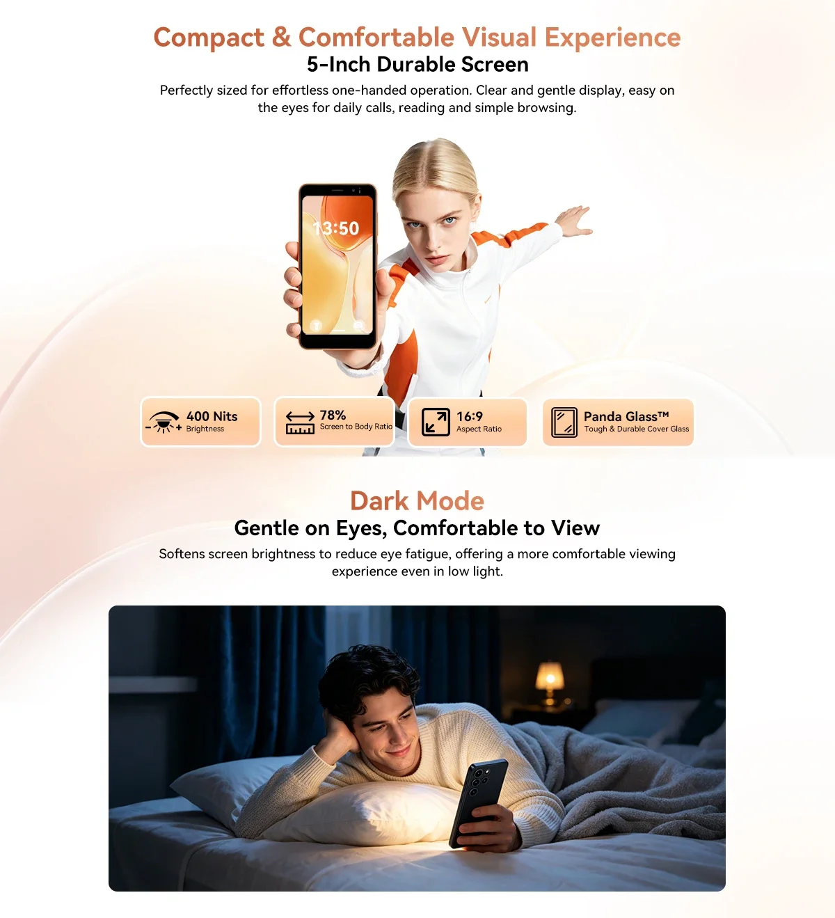 Blackview WAVE 2C Mini Palm Smartphone, 12GB RAM(3GB +9GB RAM) 32GB ROM, 5 Inch Small Screen, Android 16, 3000mAh Battery, 1080P Video Recording, Face Unlock, Google Lens, Free Soft TPU Protective Case