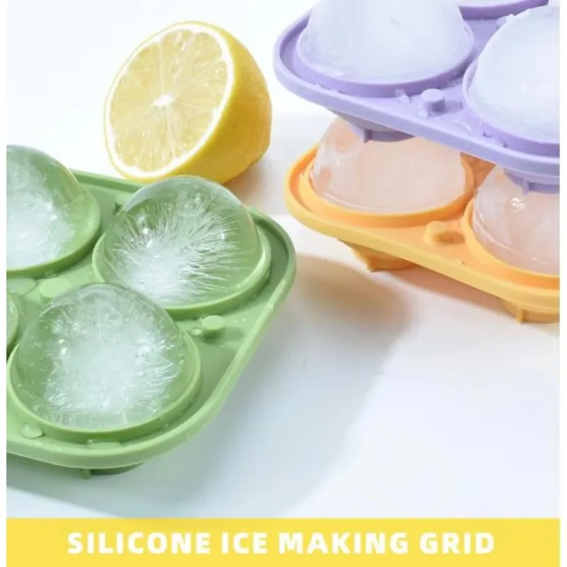 Large Silicone Ice Cube Tray Easy Release Non-Leak for Whiskey Cocktails Juice Ideal Kitchen Home Bar Accessory