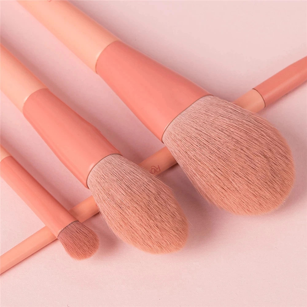 KOSMETYKI 7/8Pcs Wooden Makeup Brushes Set Foundation Cosmetic Blush Fan Concealer Eyeshadow Eyebrow Podwer Makeup Tools brochas