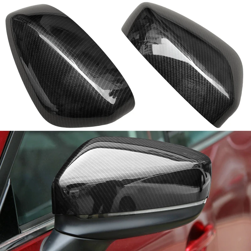 

Carbon Fiber Look Car Side Wing Rearview Mirror Cover Caps Left & Right For Mazda CX-5 CX5 KF 2017-2025 & CX-9 CX9 TC 2016-2023