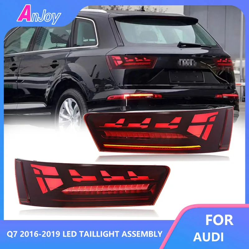 For Audi Q7 2016-2019 Modifying 2025 Style LED Tail Light Turn Signal Reversing Warning Brake Car Taillight Assembly