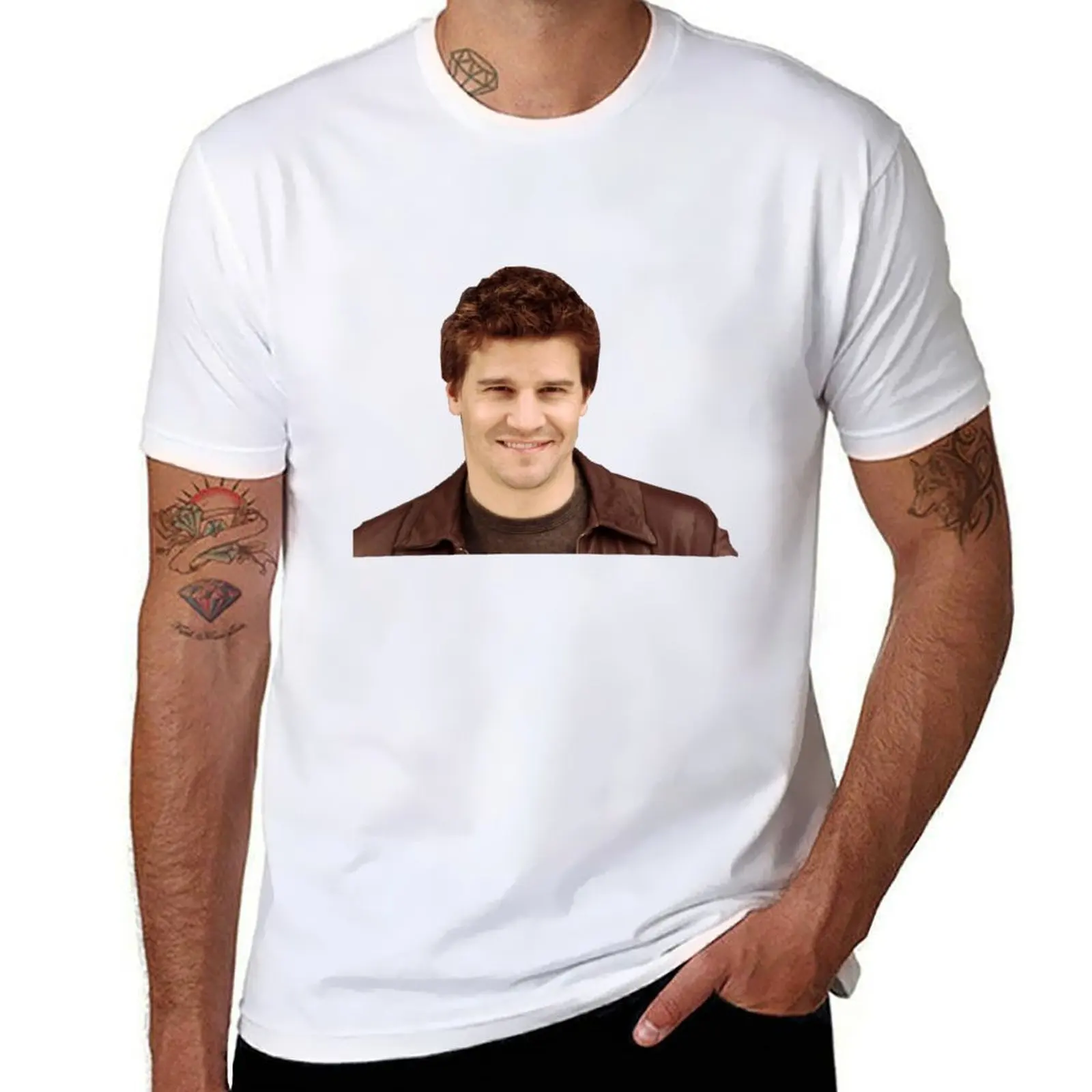 

David Boreanaz T-Shirt anime t shirts oversize t shirts with prints T-Shirt