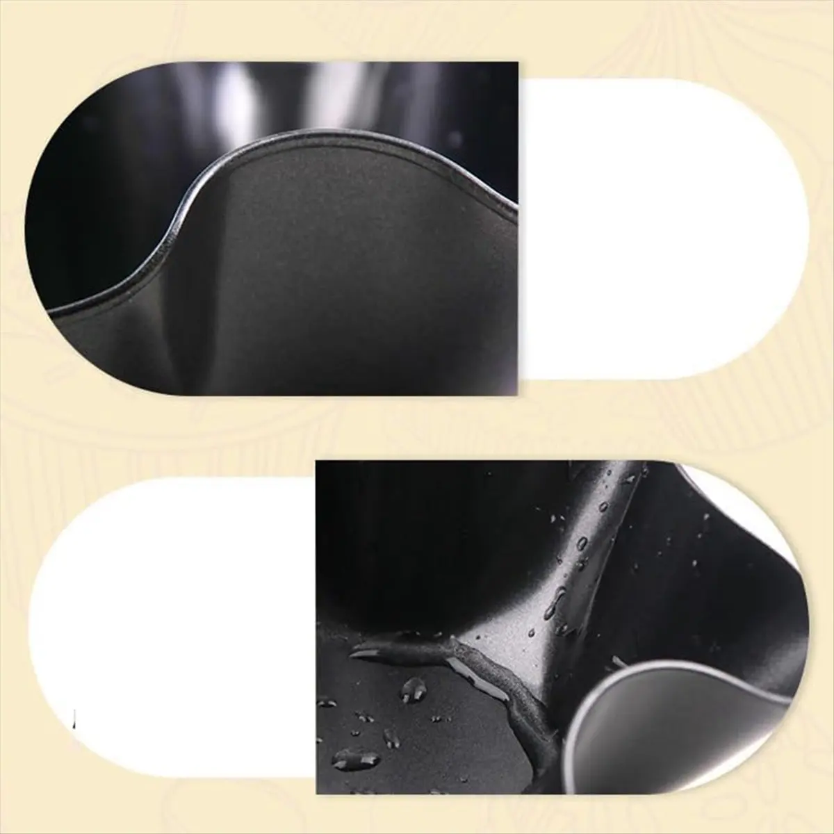 *A99Z 4 قطعة 8 بوصة غير لاصقة كبيرة تاكو شل السلطانية-الكربون الصلب صانع التورتيلا قذيفة المقالي قوالب الخبز توستادا لأطباق السلطة #4