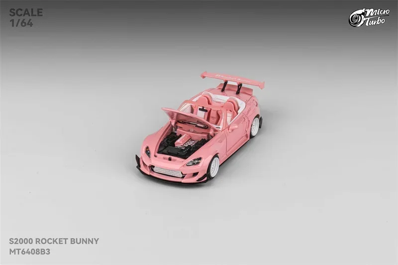 Micro Turbo 1:64 ROCKET BUNNY S2000 Valentinstag limitierte Version Pink limitiertes 999 Druckguss-Modellauto