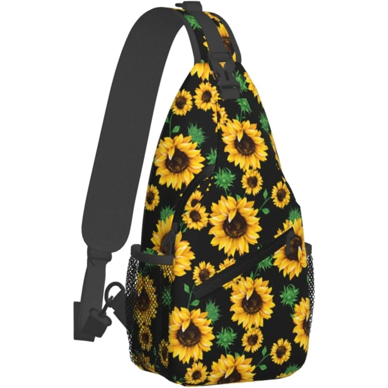 

Yellow Sunflower Sling Backpack for Men Hiking Daypack Crossbody Shoulder Bag Travel Chest Pack