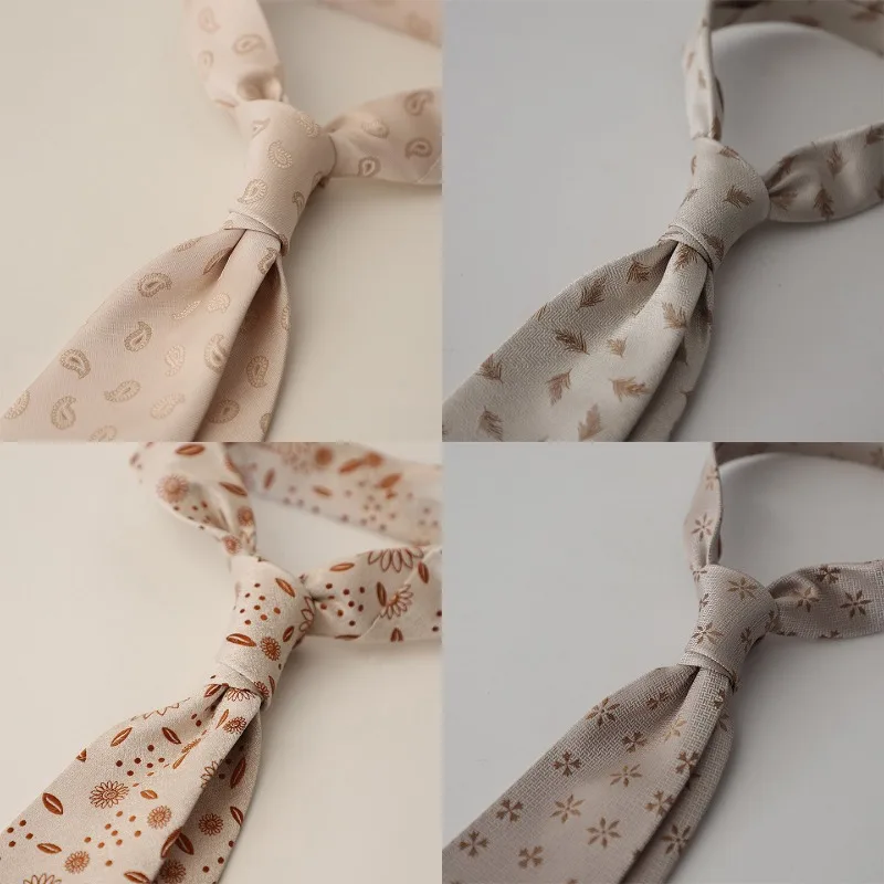 Men 8CM Hand‑Tie Necktie,Light Beige Retro Muted Tone Series,Elegant British Gentleman Style,Business Formal Suit Accessory Gift