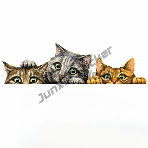 

Cute Cats Peeking Decal for Car , Window , Fridge, Laptop, Toolbox, Window