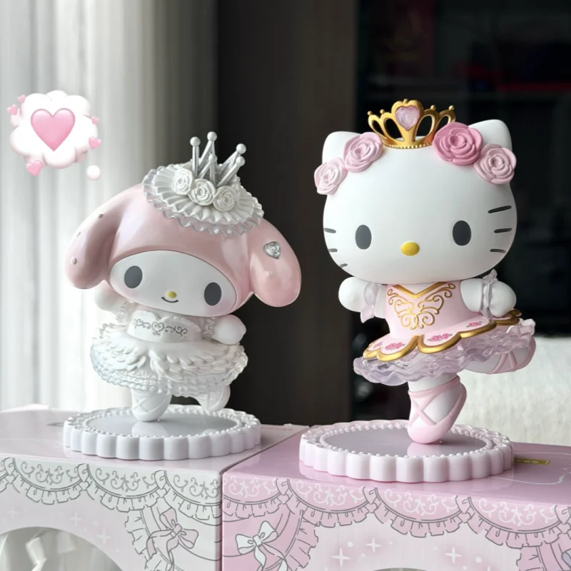

Sanrio Plush Pendant Hello Kitty My Melody Kuromi Ballet Dress Doll, Bag & Table Decor, Cute Collectible Ornament