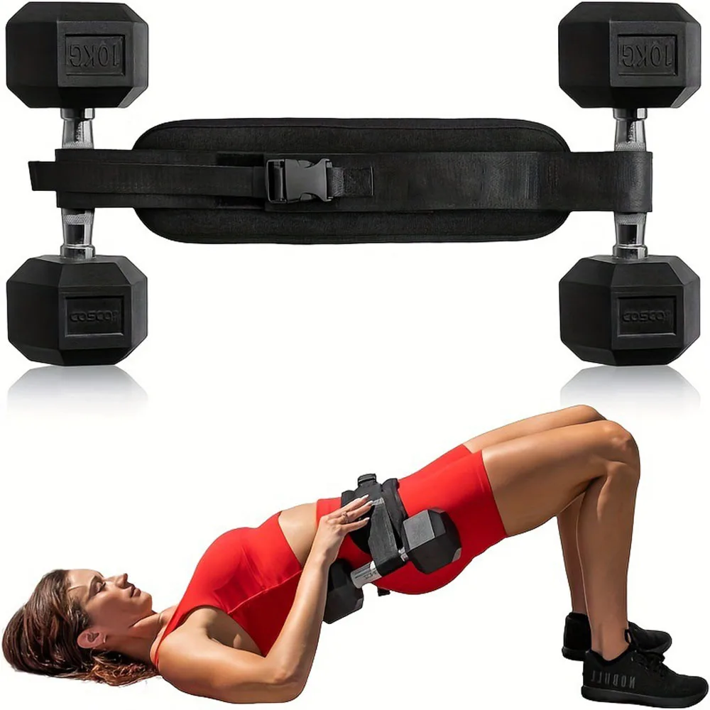 Hip Bridge Weight Bearing Without Dumbbells, Hip Push, Weight Bearing Training Belt, Hip Fitness Waist Protection