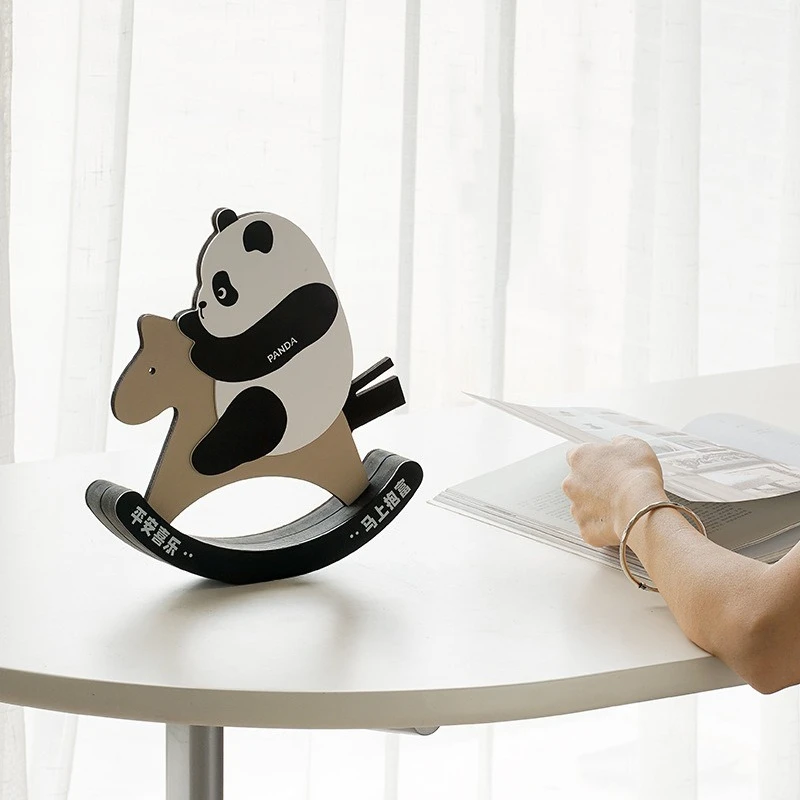 

Creative panda swing tabletop ornament living room TV cabinet entrance decoration housewarming gifts