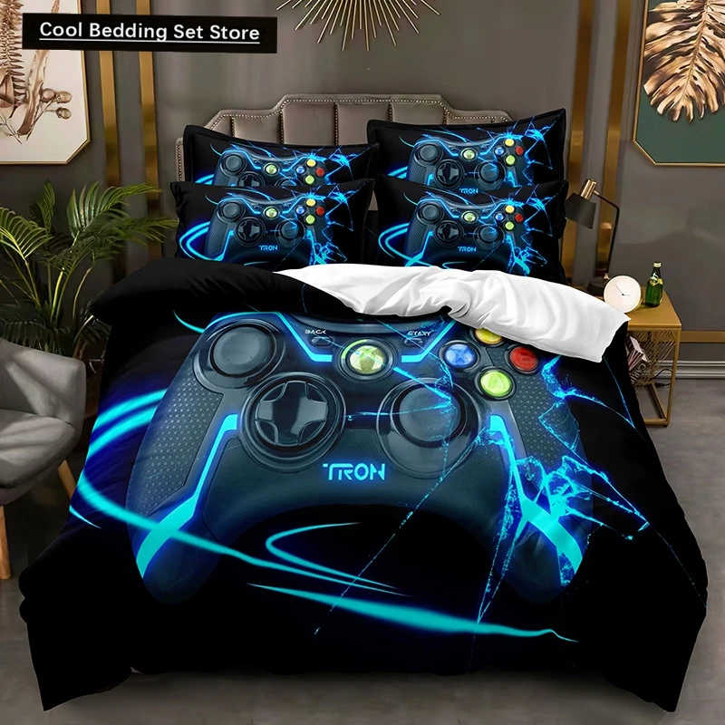 

Gamer Bedding Sets for Boys Gaming Duvet Cover Set Video Games Comforter Cover Playstation Designs Bed Set with Pillowcase