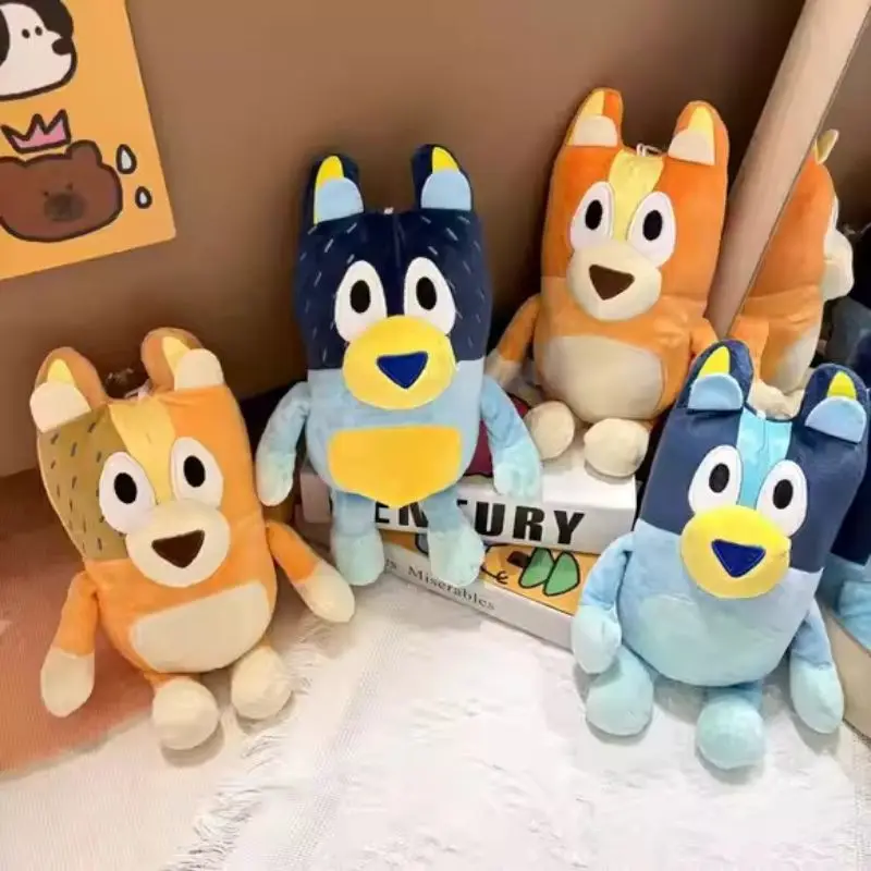 Peluche de 25 cm del Perro Bingo de la Familia Bluey, Juguete de Peluche Suave de Dibujos Animados, Muñeco de Animales de Peluche, Regalos de Cumpleaños y Navidad, Familiar Blue-y B