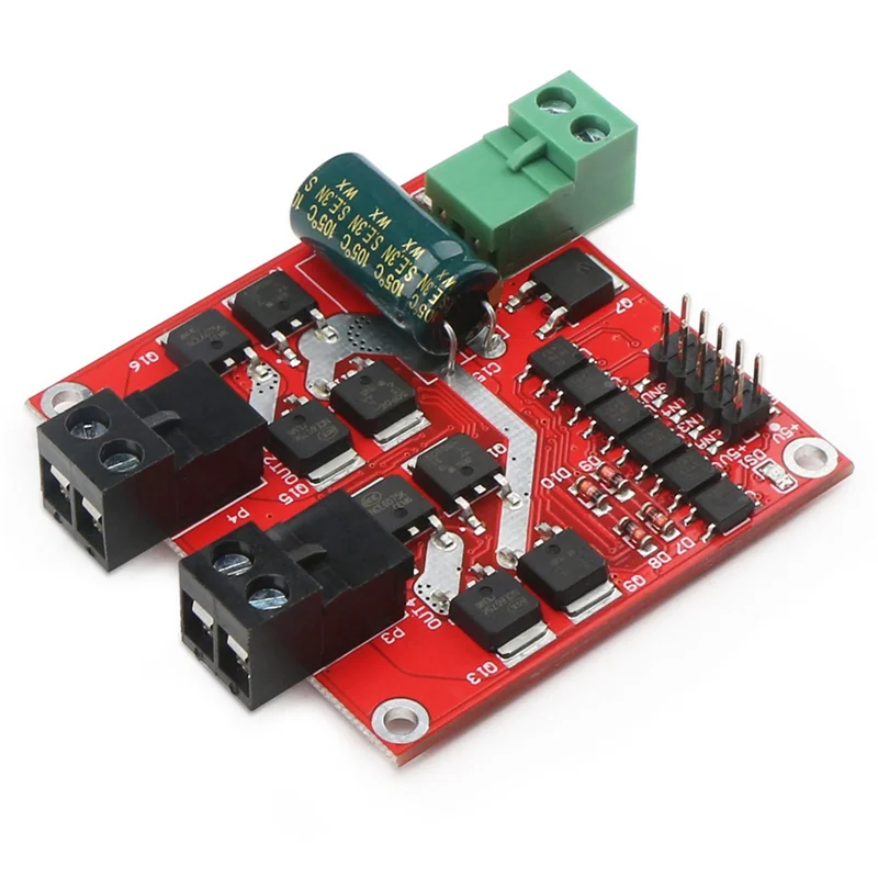 2X 7A 160W Motor Drive Module 12V 24V Dual Channel DC Motor Driver Module H Bridge L298 Logic PWM Drive Control-TCES
