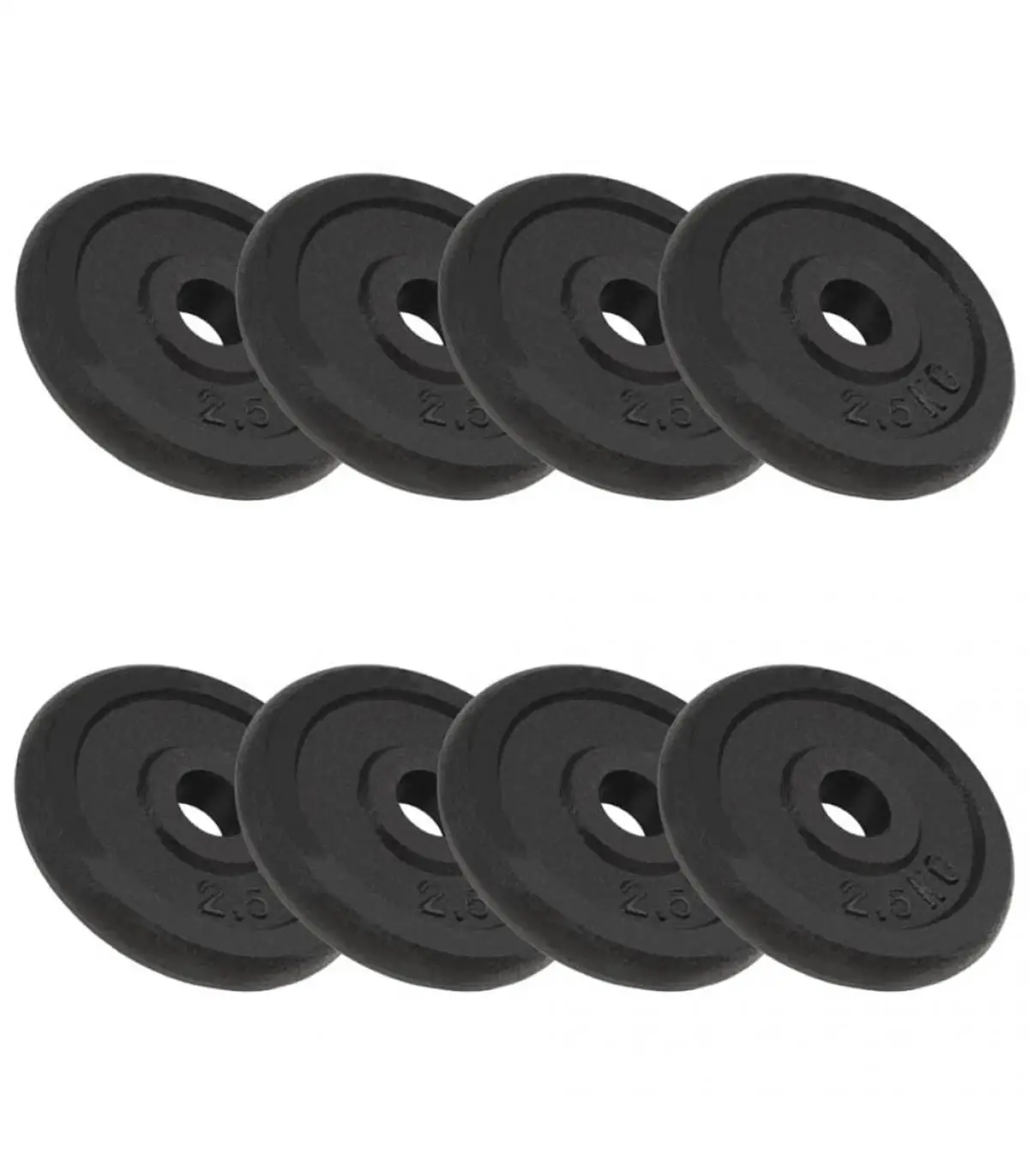 Free weight cast iron weight discs 8 pieces 2,5 kg