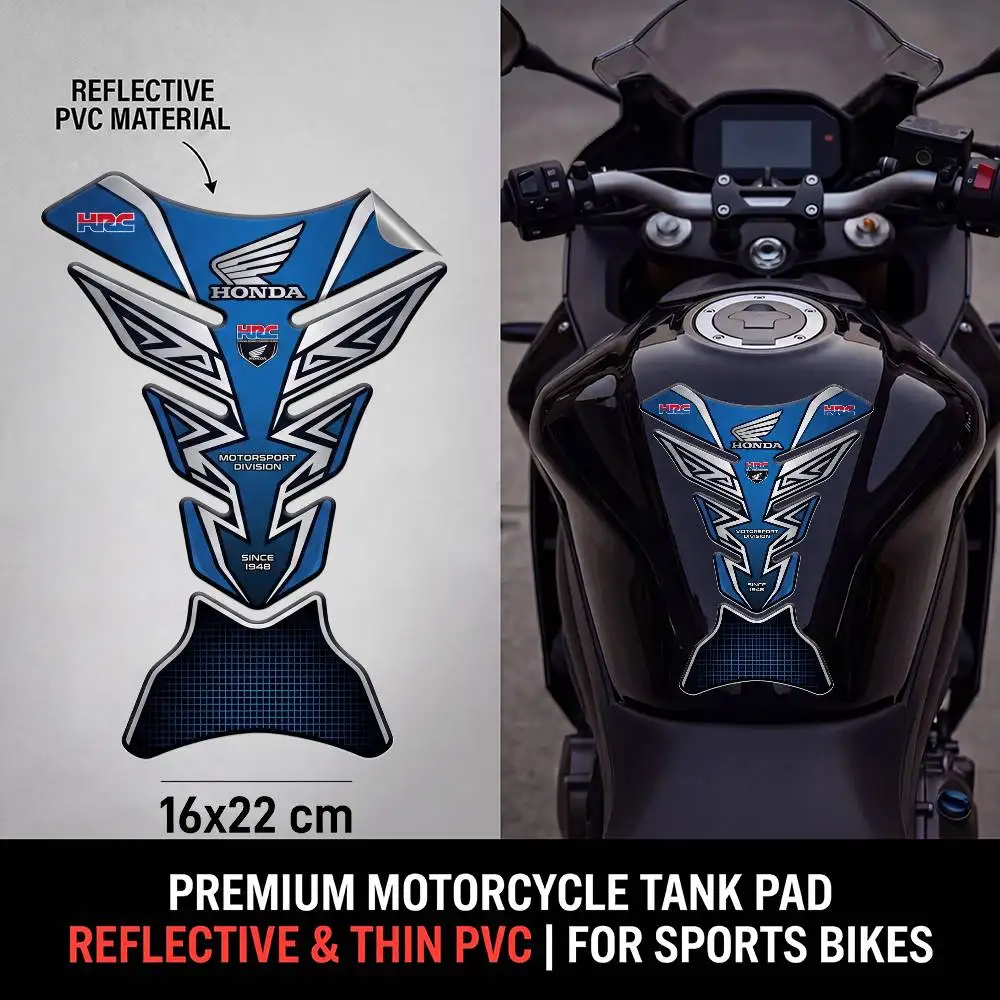 

FOR HONDA RACING Motorcycle PVC Tank Pad Tank Cap Protector Racing Sticker Universal