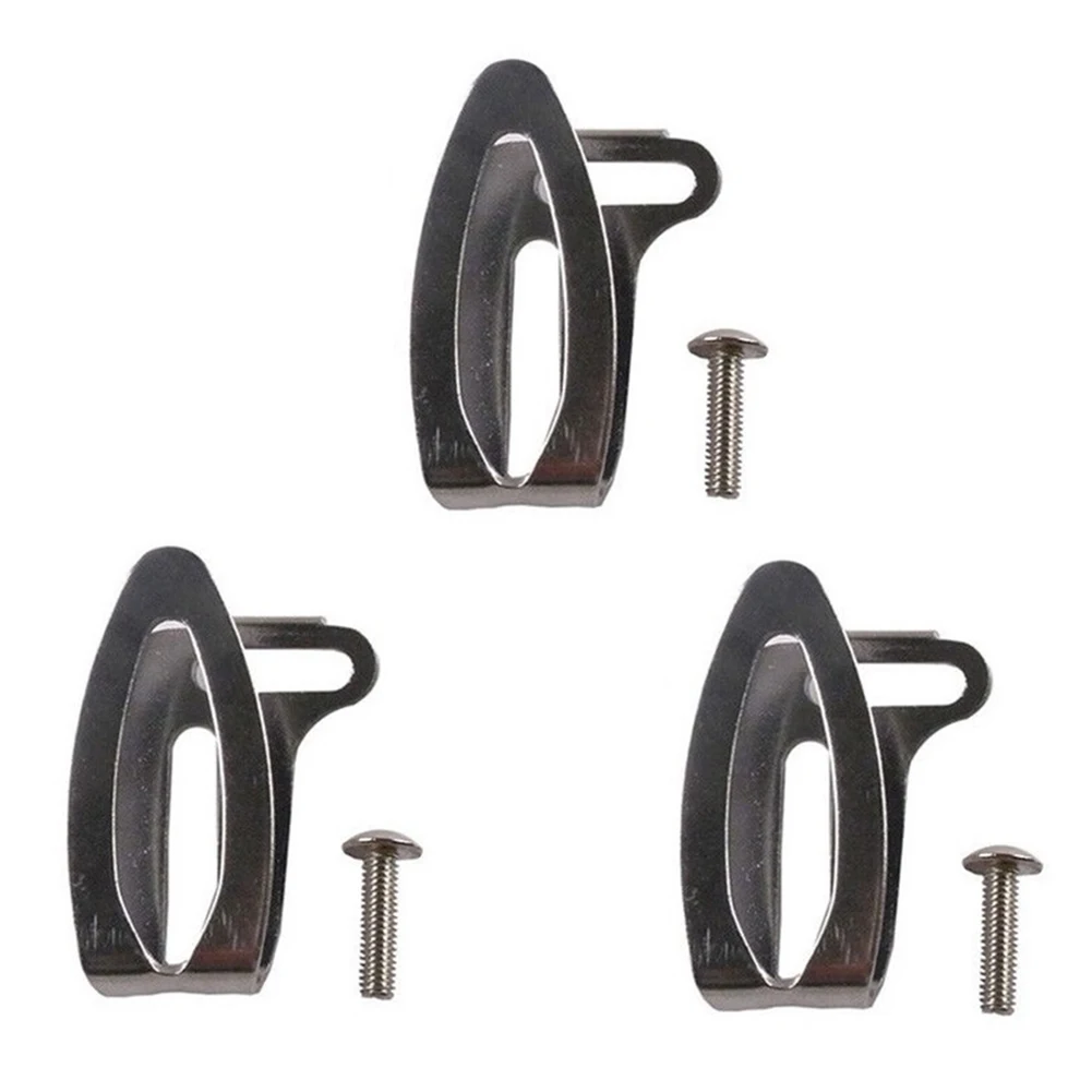 

DS18DSAL Cordless Driver Drill Belt Clips Belt Clip And Screw Belt Clips Replacement Silver Tool Hooks High Quality