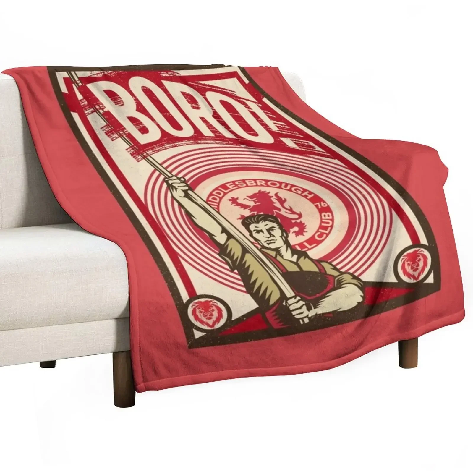 Middlesbrough The Boro Throw Blanket Soft Plaid Sleeping Bag Soft Beds Blankets