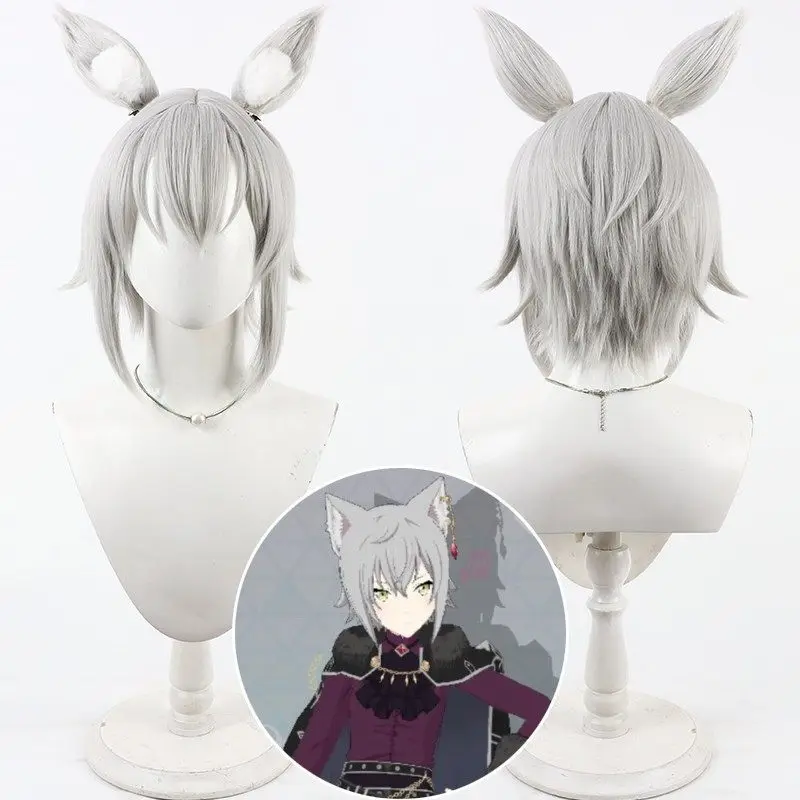 ¡Escenario colorido del proyecto de juego Sekai! Peluca de Cosplay Shiho Hinomori, accesorios para fiesta de Carnaval y Halloween, pelo sintético de fibra resistente al calor