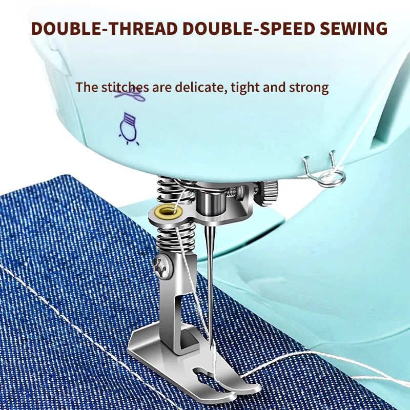 Portable Sewing Machine for Beginners Mini Electric Household Crafting Mending DIY clothing sewing