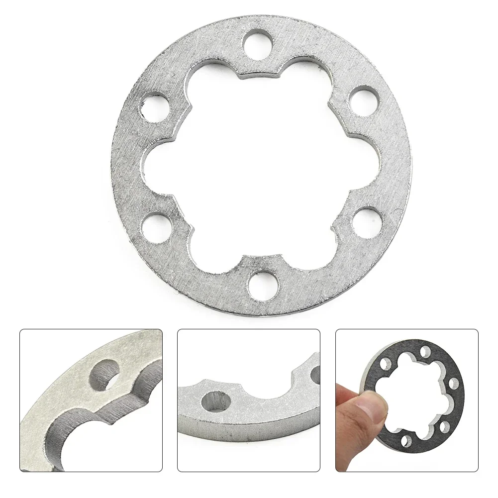 2/4/5mm E-Bike Electric Scooter Brake Pads Spacer Six Holes Disc Washer Wheel Aluminium Alliy E-Bike Scooter Brake Pads Spacer