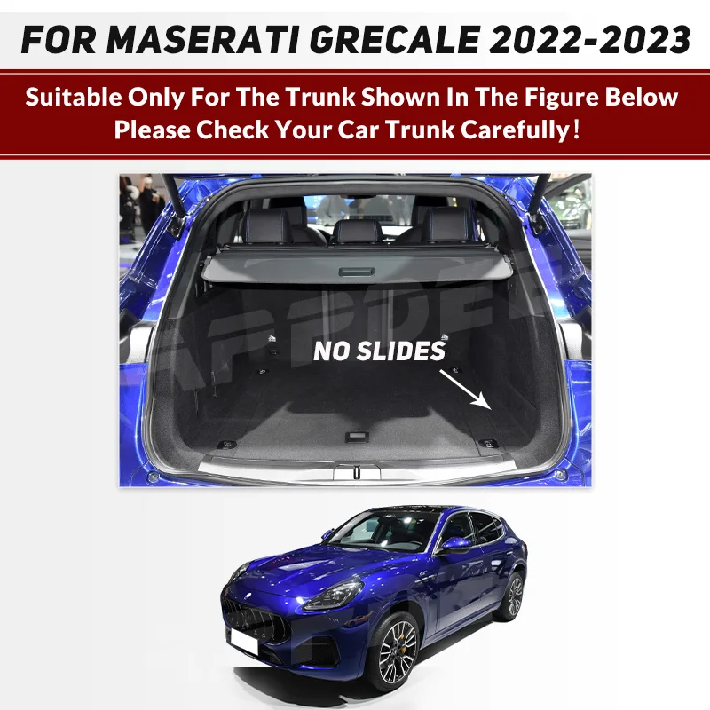 Auto Full Coverage Trunk Mat For Maserati Grecale 2022 2023 Car Boot Cover Pad Cargo Liner Interior Protector Accessories