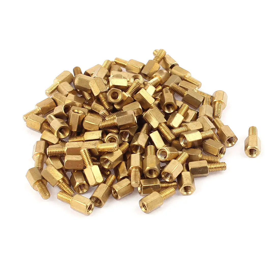 

M3x6mm Male to Female Thread Brass Hex Standoff Spacer 106pcs LXM