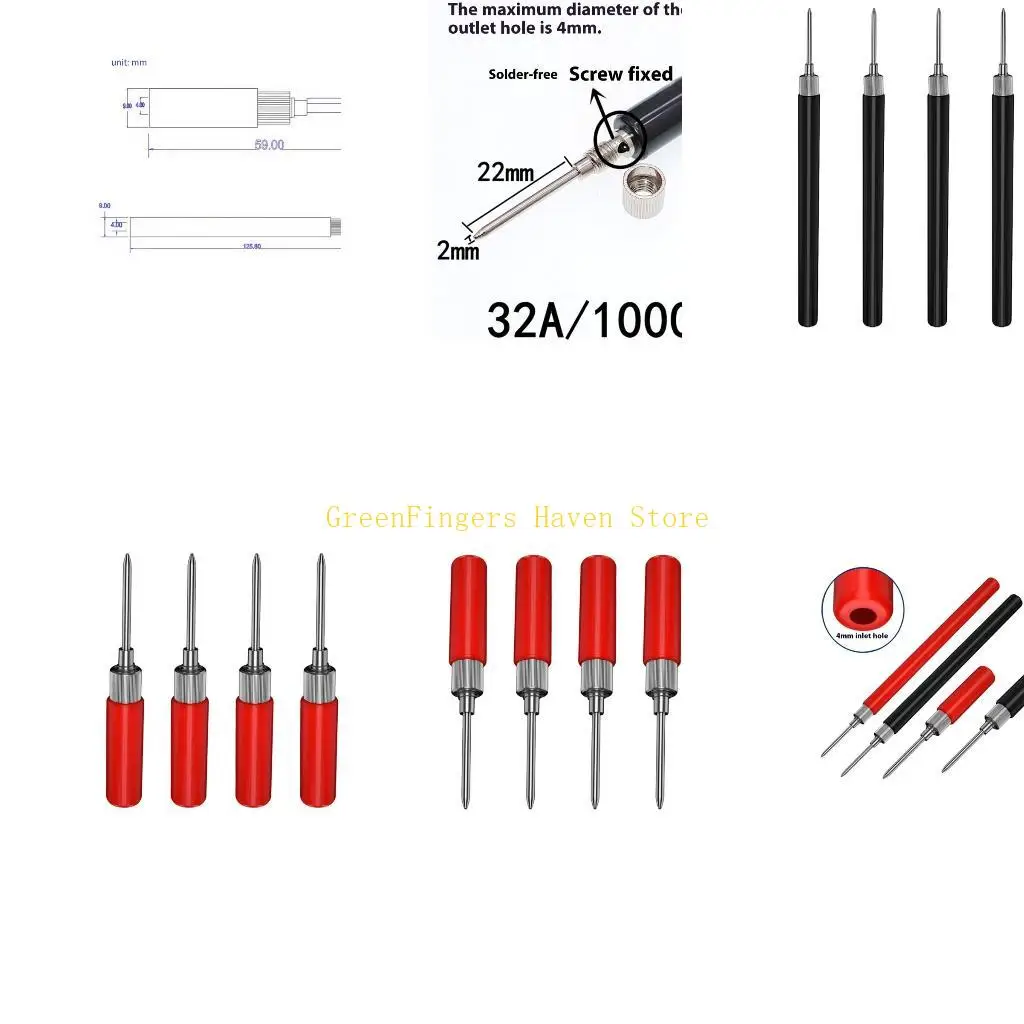 F68D Electrical Testing Probes Polarity Identification Secure Connection for Repair