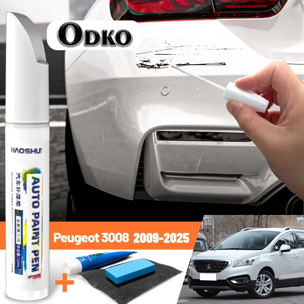 Car Paint Pen Paint Care Scratch Repair Wax Painting Scratch Remover For Peugeot 3008 2009-2025 2016 2017 2018 2019 2020 2021