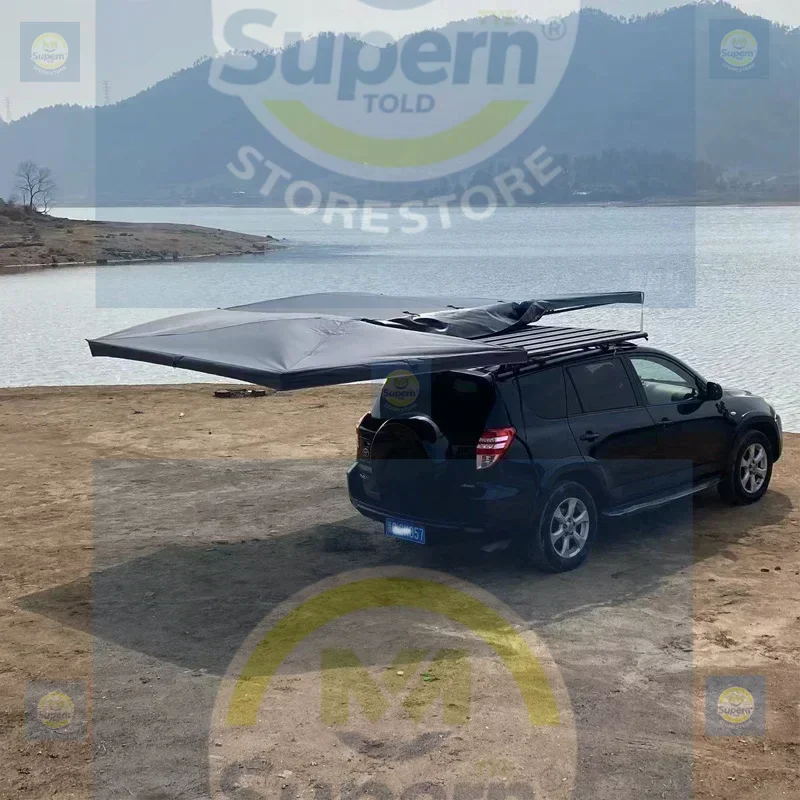 

270 Degree Car Side Awning with Side 2M 2.5M Customized Free Standing Vehicle Canopy Shelter Tent