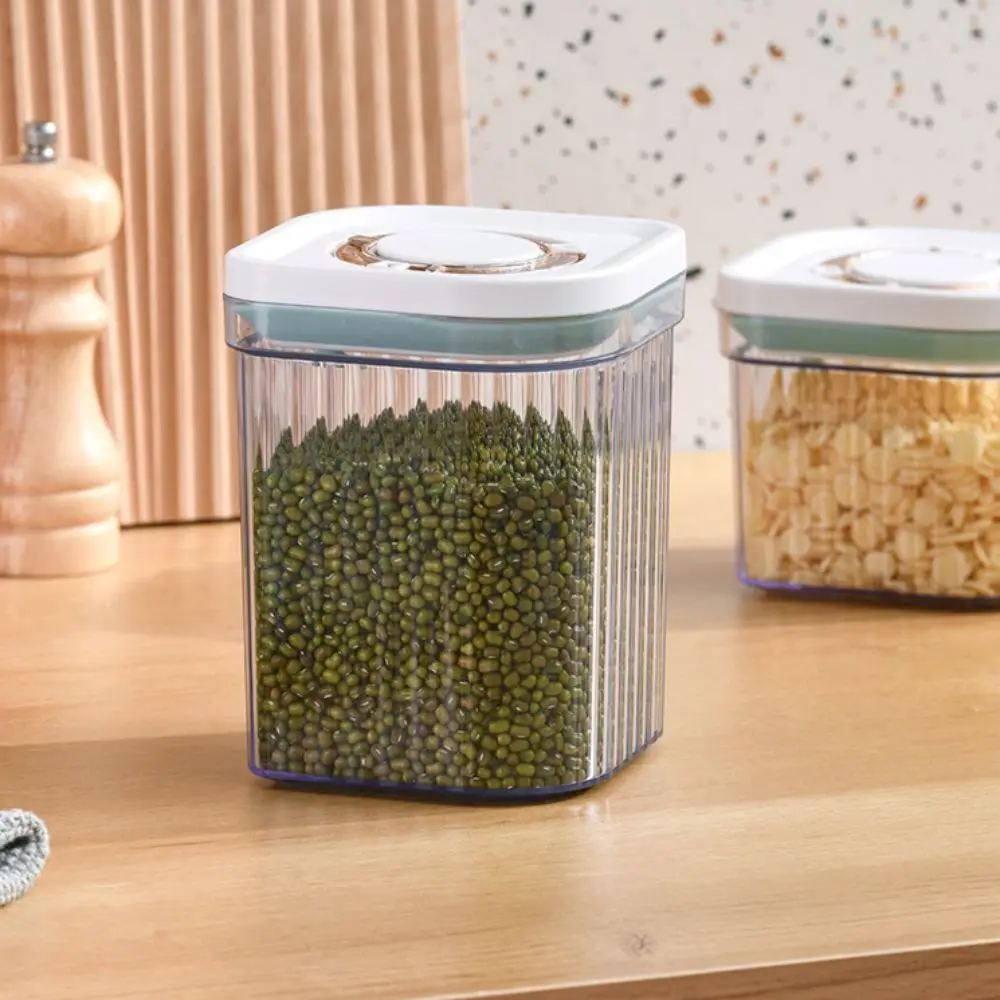 Stripe Pattern Milk Powder Storage Box with Spoon Plastic Milk Powder Can Leakproof Moisture Proof Grains Storage Jar Travel