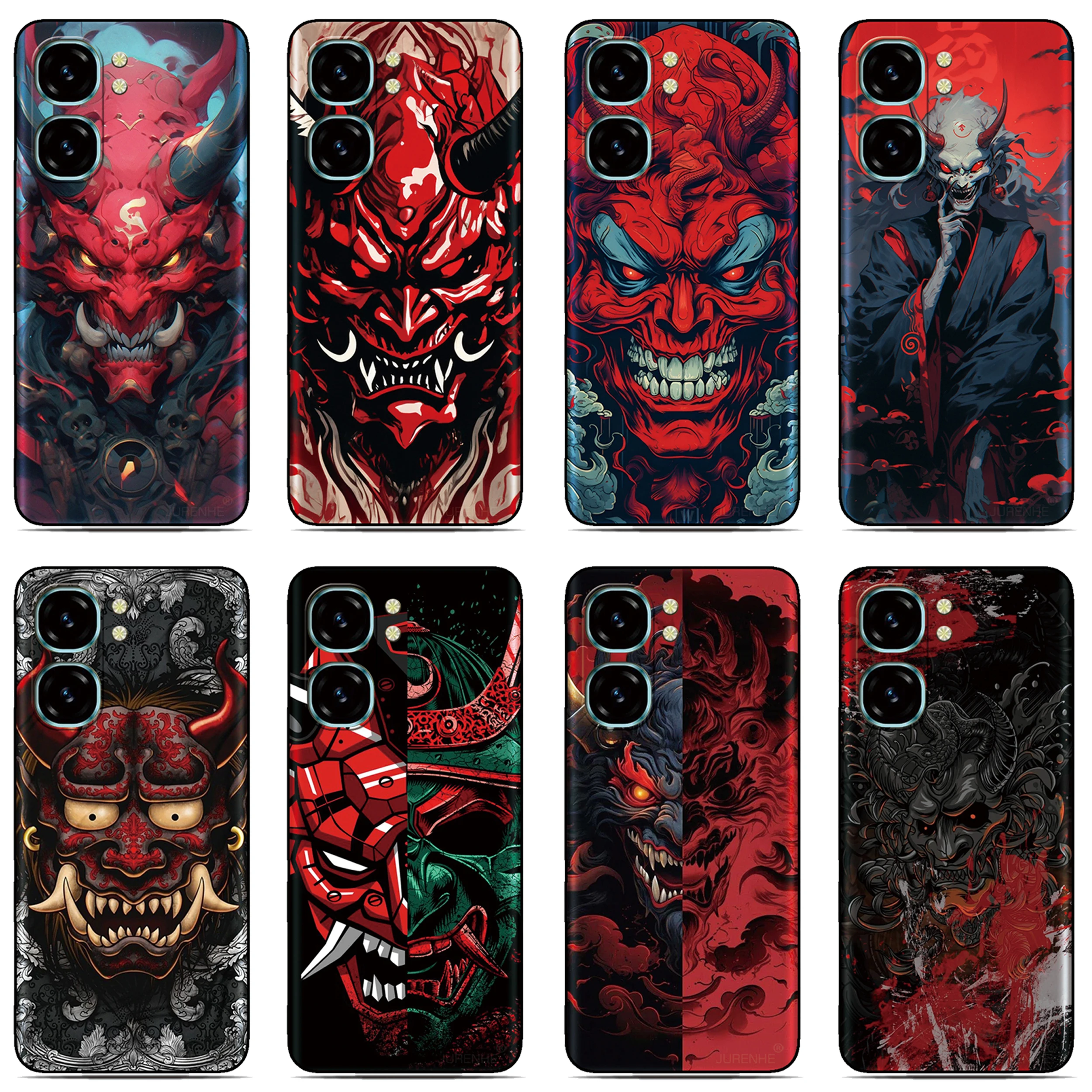 Funda de teléfono con máscara de samurái para LG Wing Velvet K40s K42 K20 K52 K51 K41s K50 Q6 Q7 G7 G6 G8X G8s V50 V60 ThinQ Stylo 5 6