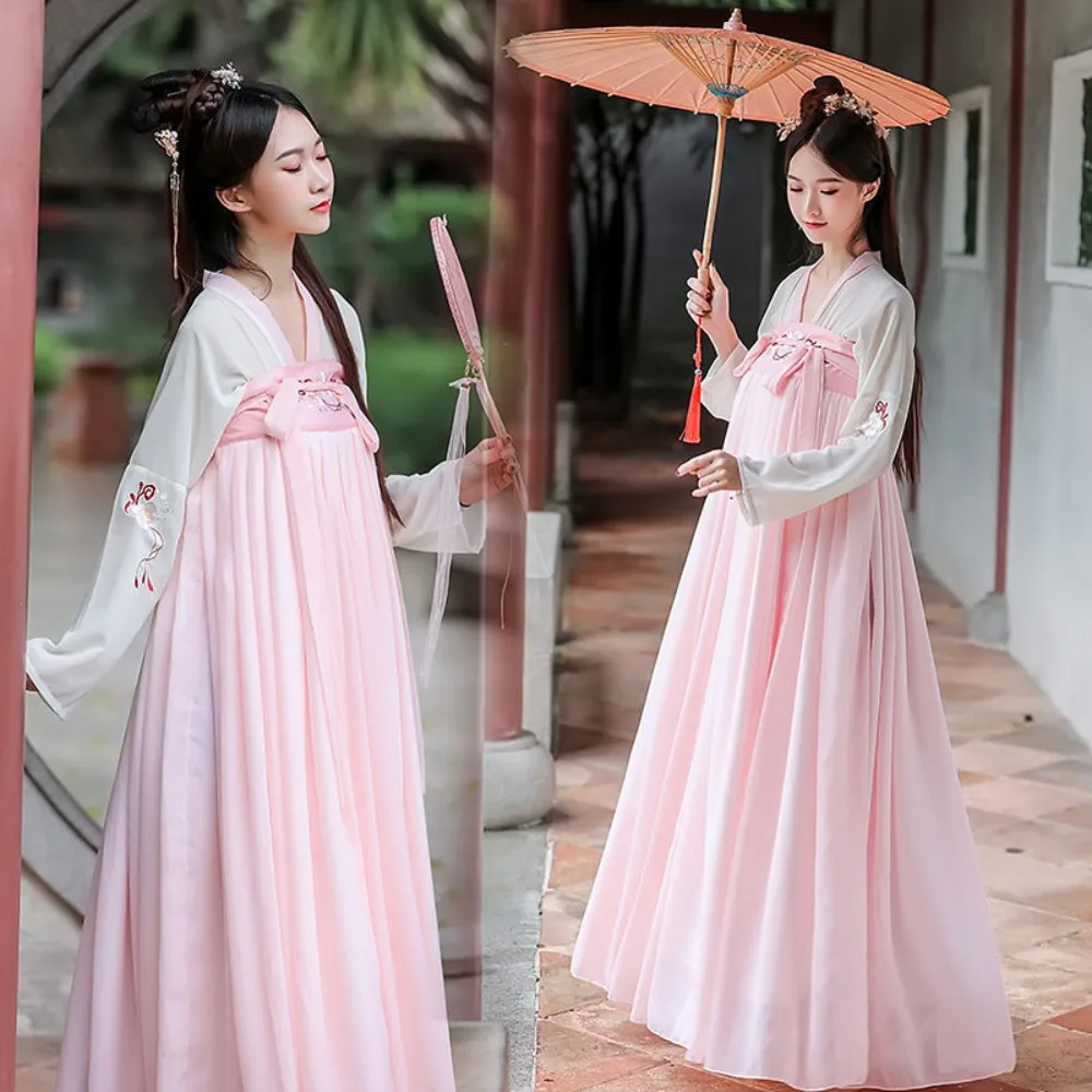 ملابس الشارع الشهير ملابس عصرية على الطراز العرقي لمرحلة الحفلات Hanfu ملابس نسائية فستان هانفو عتيق فستان تنكري صيني تقليدي