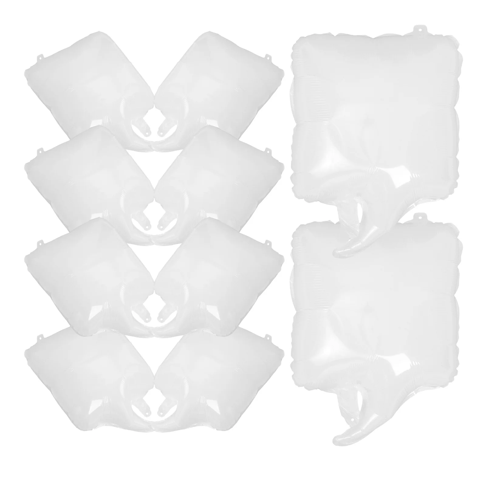 

10Pcs Blank Aluminum Foil Balloons White Square DIY Reusable Birthday Wedding Party Decorations Balloons White