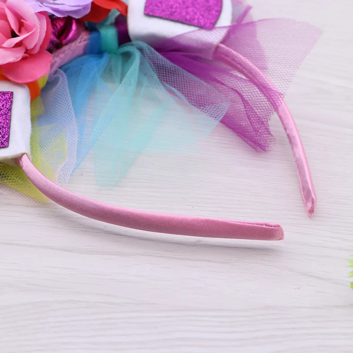

Unicorn Headband Pink Soft Lightweight Horn Ears Rose Grenadine Decoration Ideal for Festival Birthday Party Cosplay