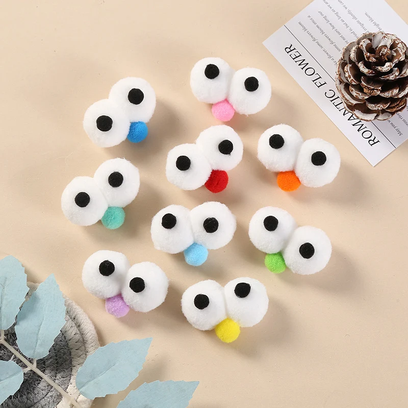 15pcs Cute Plush Eyes Fluffy Soft Clothing Accessories DIY Craftsmanship Handmade Sewing Accessory Multi Style Multi-functional view 3