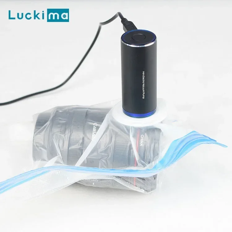 Household Vacuum Storage Bags for Food Sous Vide Clothes Blankets Mini USB Air Pump Vacuum Packaging Machine for Home Travel