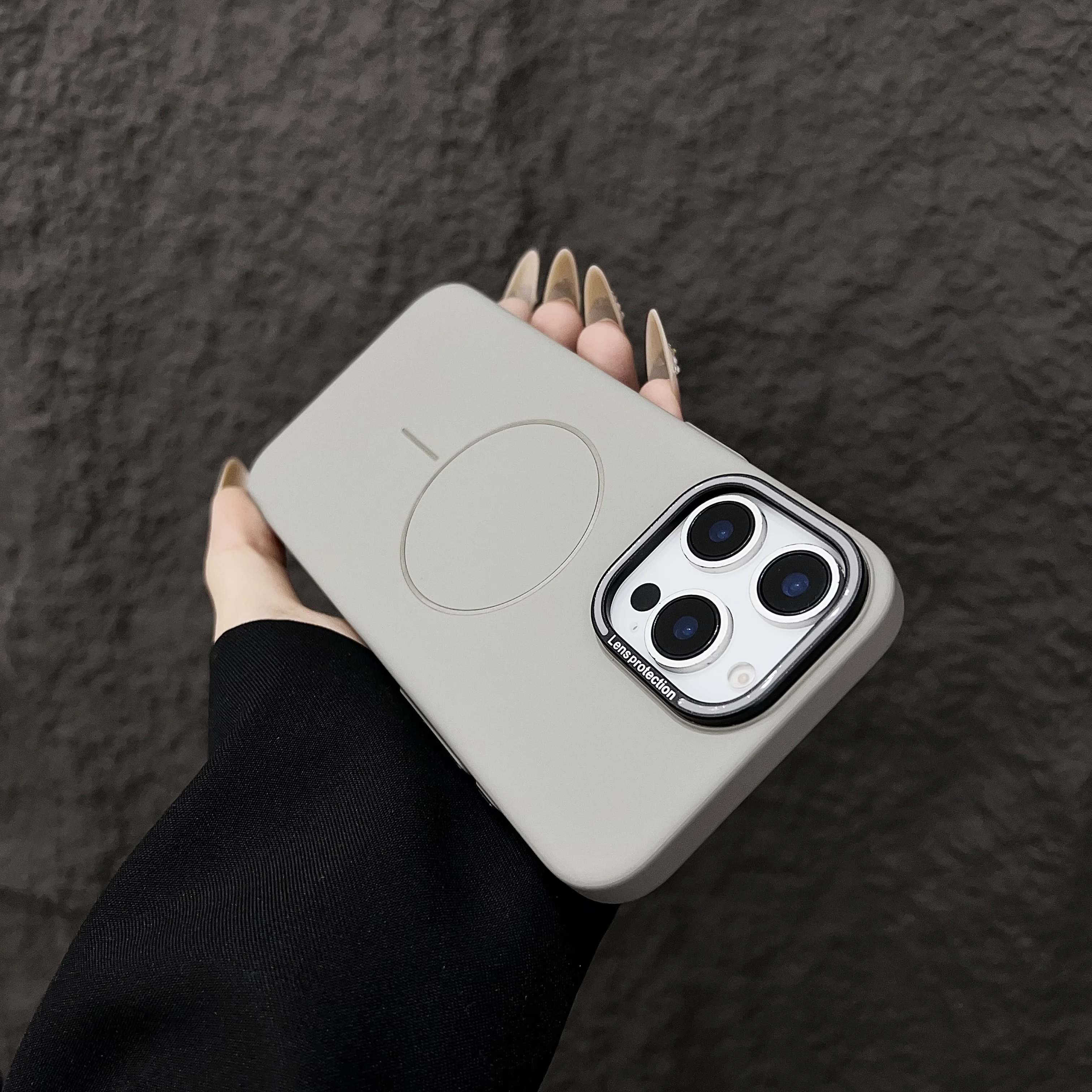 Adecuado para iPhone 13 14 Pro 15 16 Pro Max funda protectora magnética original Magsafe para teléfono, agradable para la piel, anticaídas y anti s