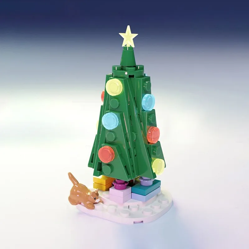 Fai da te Natale creativo piccole particelle serie di scene di strada - costruzione invernale puzzle giocattolo blocchi di costruzione case di costruzione invernali