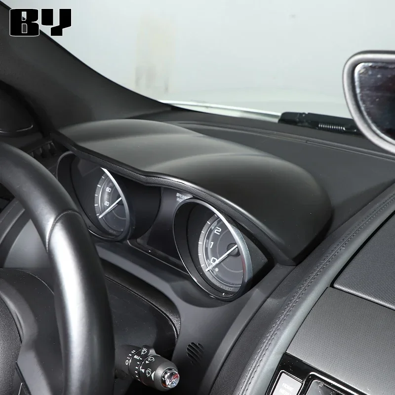 ل جاكوار F-TYPE 2013-2024 ABS ألياف الكربون/ماتي الأسود لوحة سيارة غطاء الزخرفية ملصق اكسسوارات السيارات الداخلية
