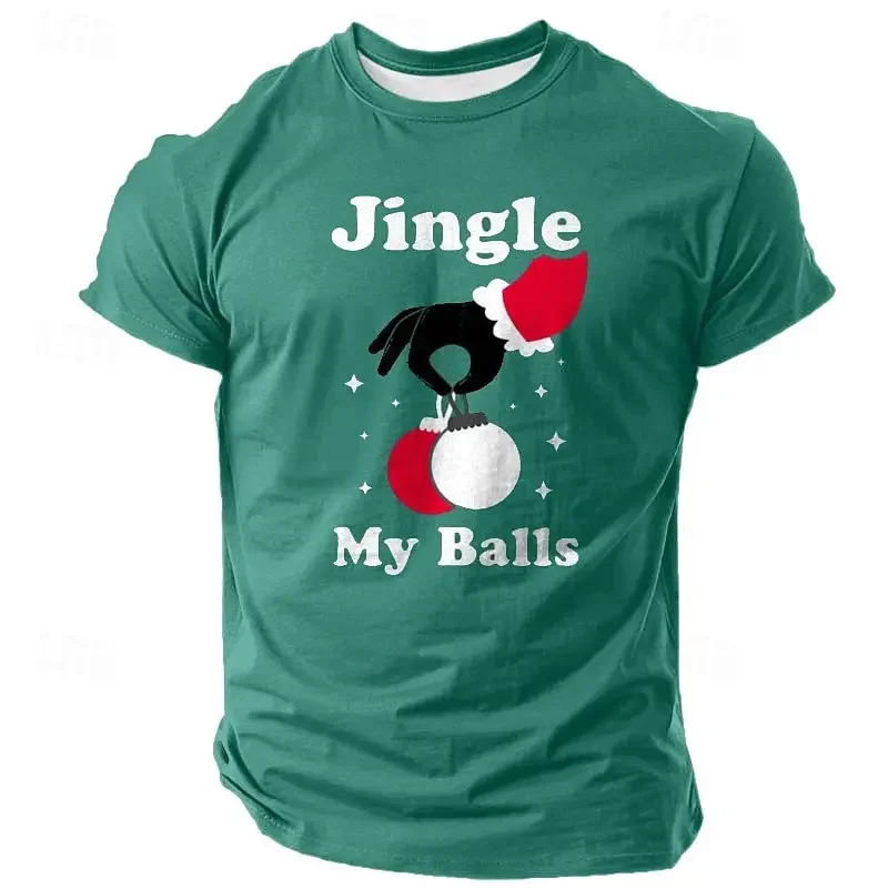 2025 الصيف الرجال هالوين سانتا كلوز نمط تي شيرت ثلاثية الأبعاد مطبوعة فضفاض الشارع ملابس قصيرة الأكمام تي شيرت غير رسمي بلوزات مستديرة العنق #3