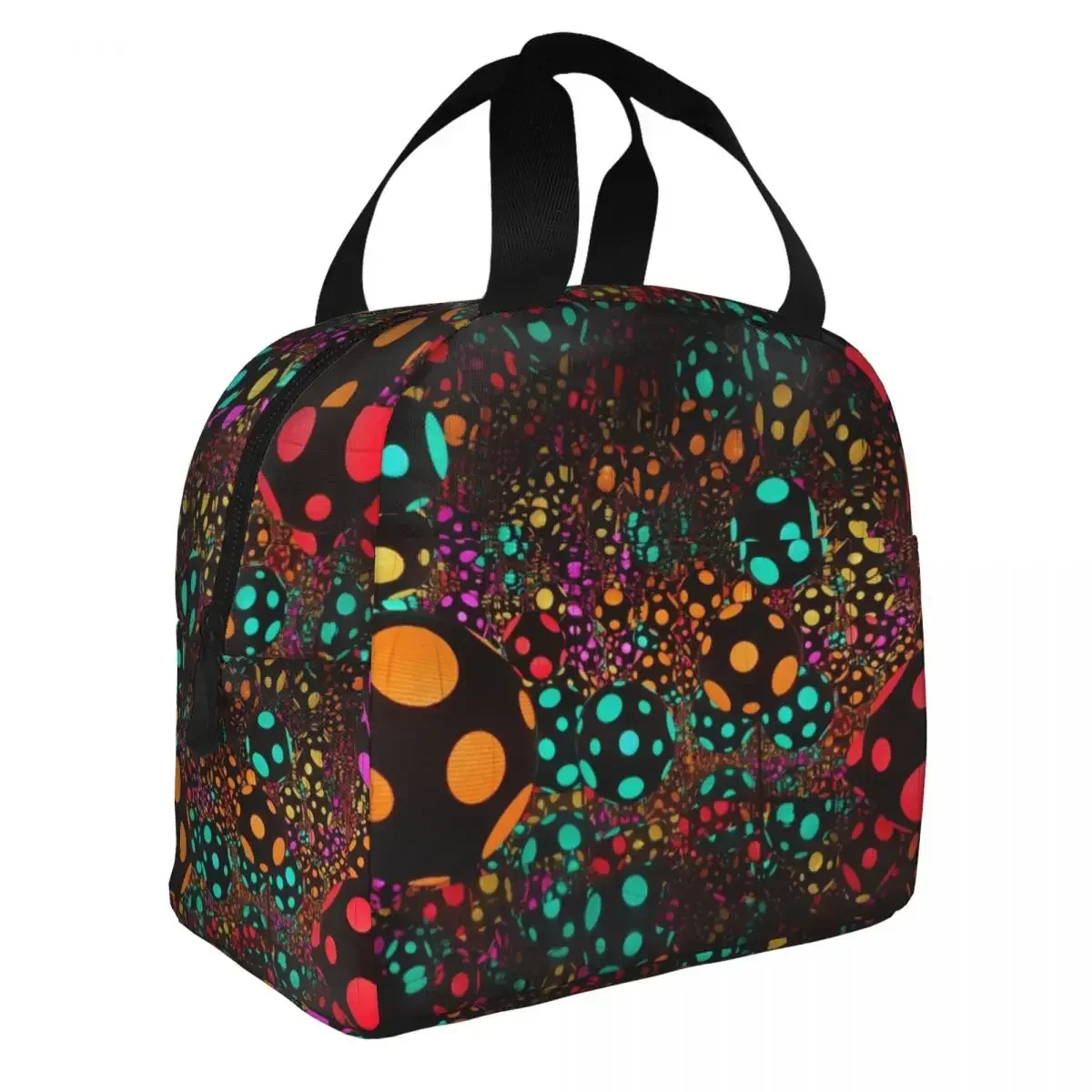 Yayoi Kusama Insulated Lunch Bags Large Light Ball Mystery Reusable Thermal Bag Lunch Box Tote School Outdoor Food Handbags