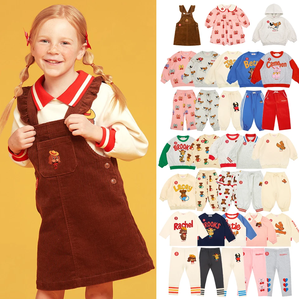 2024 아기 여름옷 Winter Bebe Korean Kids Clothes Cartoon Tops 베베 Children's Clothing Boys Clothes Girl Clothes 키즈옷 아동상의 Children Sets