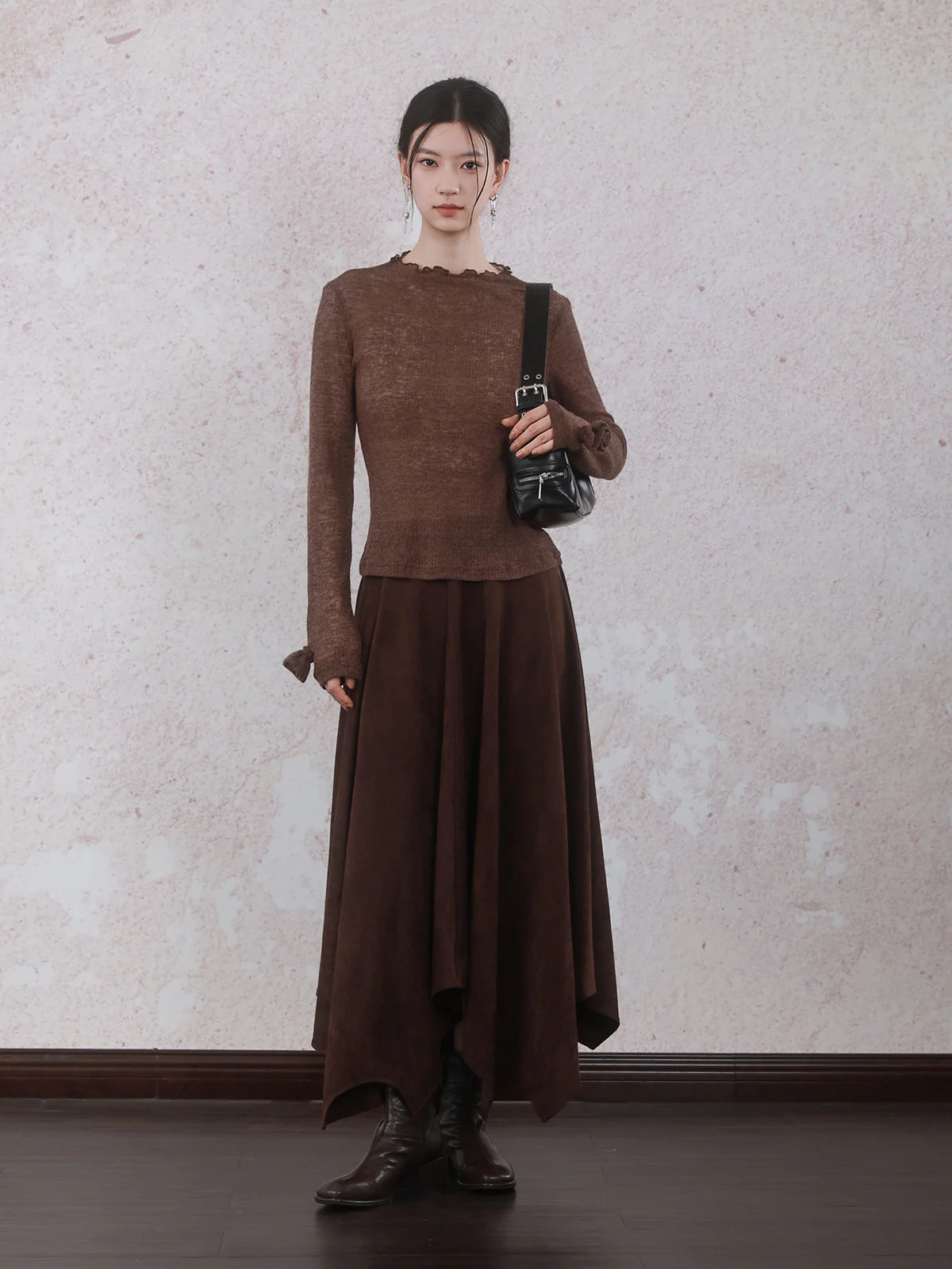 INGKO Ele Plaid Rock mit mittlerer Taille aus Polyesterfaser für Zuhause, Pendeln, Alltag, Reisen, Freizeit, Dates, Auftritte und Anträge