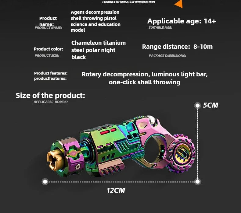 Miniatur-Legierungs-Fingerspinner-Gadget | Mechanisches Feedback-Spielzeug zur Stresslinderung | EDC Schreibtischdekoration als Geschenk für Männer – Detail 13