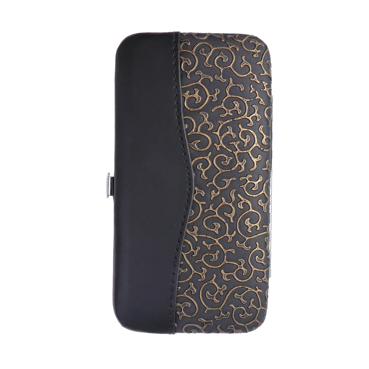 12 pezzi set per la cura delle unghie manicure pedicure kit per toelettatura strumenti in acciaio inossidabile argento marrone custodia da viaggio in PU spingi cuticole clipper