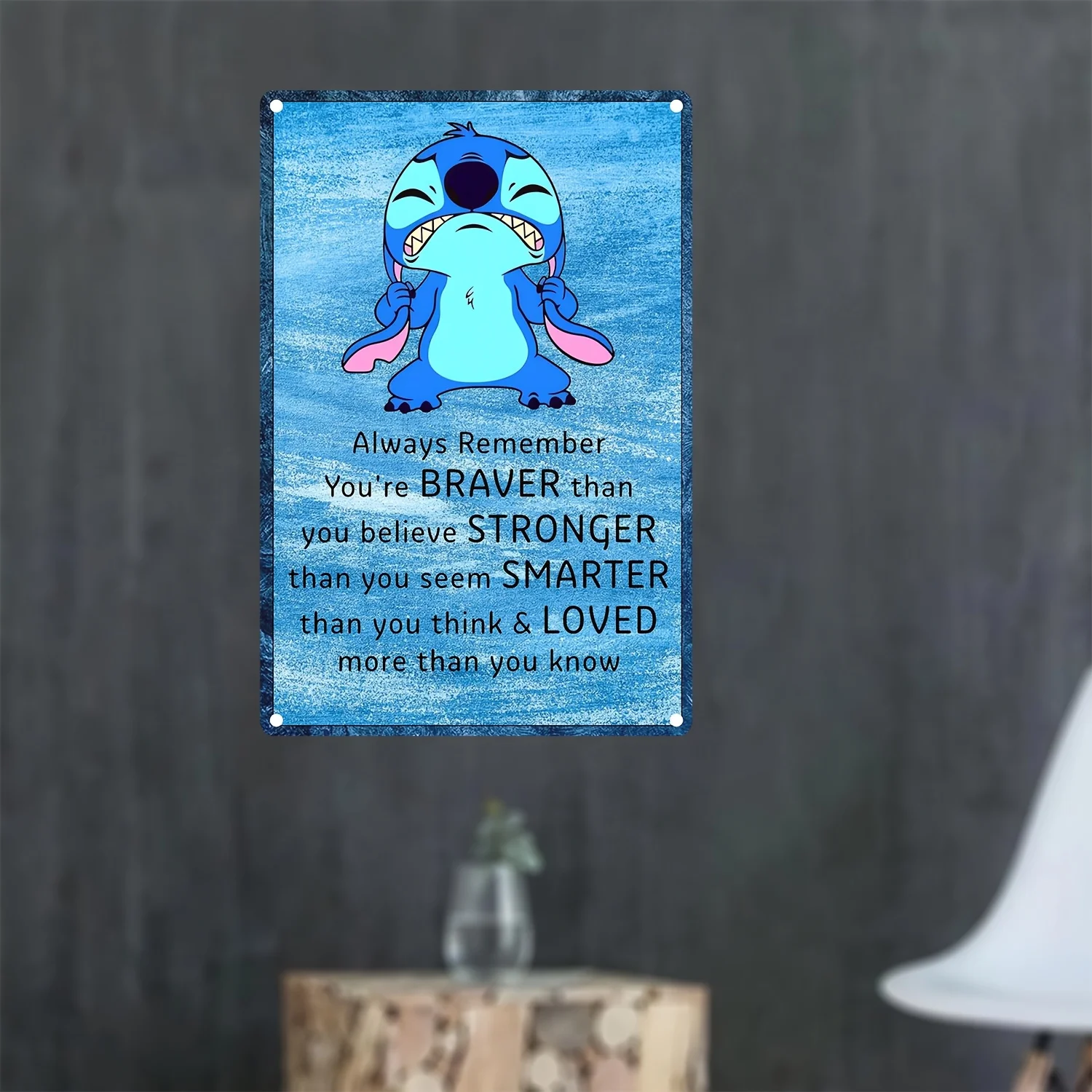 قطعة واحدة من لافتة الحائط المعدنية - "أنت أكثر شجاعة من صدق" ديكور معدني عتيق، 20.32 سم × 30.48 سم، هدية مثالية للغرز F