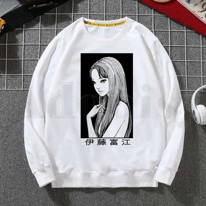 Tomie Junji Ito Suehiro Maruo Horror Japan Anime Harajuku Hoodies Fashion Men/Women Long Sleeve Hoodies StreetWear Sweatshirt